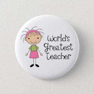Worlds Greatest Teacher Pinback Button