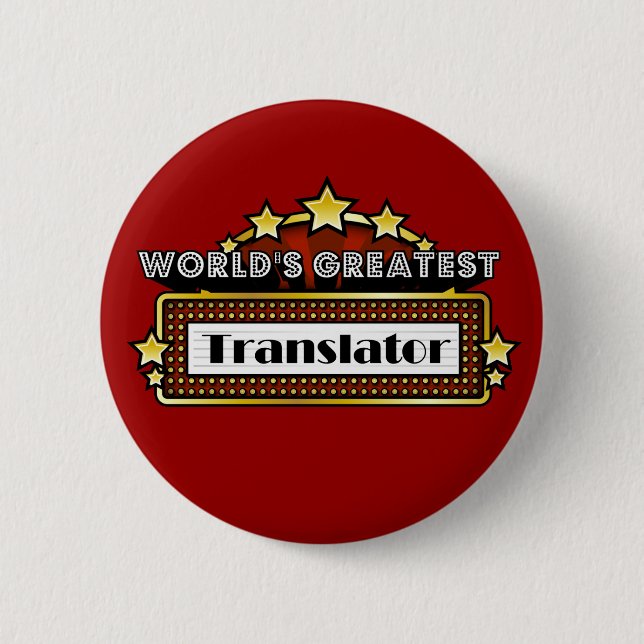World's Greatest Translator Button (Front)