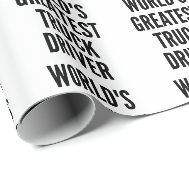 Worlds Greatest Truck Driver Wrapping Paper (Roll Corner)