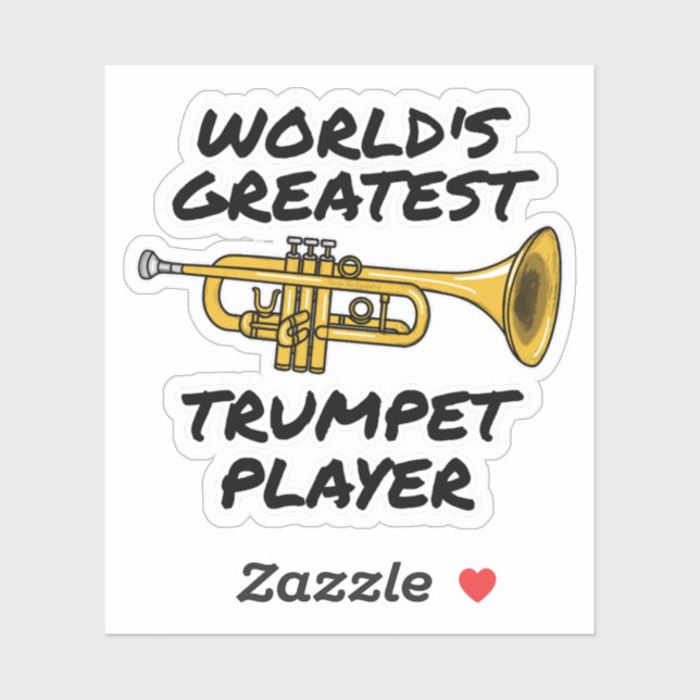 World's Greatest Trumpet Player, Trumpeter Funny Sticker (Sheet)