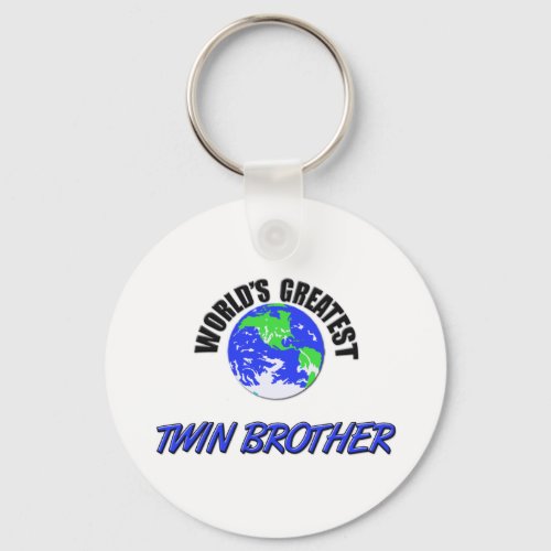 Worlds Greatest Twin Brother Keychain