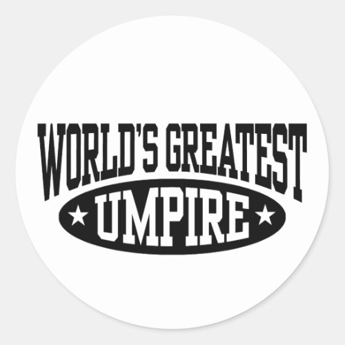 Worlds Greatest Umpire Classic Round Sticker