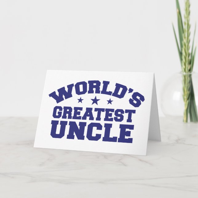 World's Greatest Uncle Card (Front)