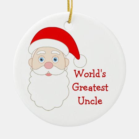 Worlds Greatest Uncle Ceramic Ornament