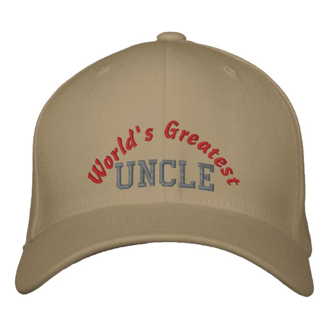 World's Greatest Uncle Embroidered Baseball Cap (Front)