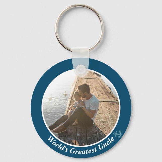 World's Greatest Uncle Photo Keychain (Front)