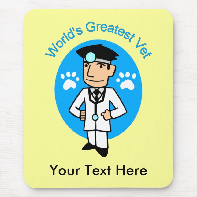 World's Greatest Vet Customizable Mousepad (Front)