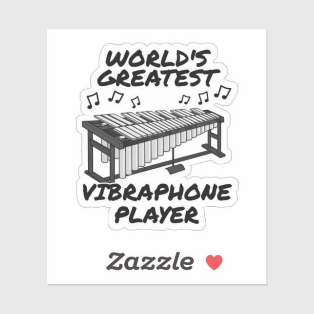 World's Greatest Vibraphone Player Funny Sticker (Sheet)
