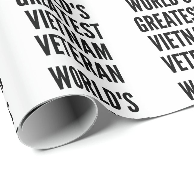 Worlds Greatest Vietnam Veteran Wrapping Paper (Roll Corner)