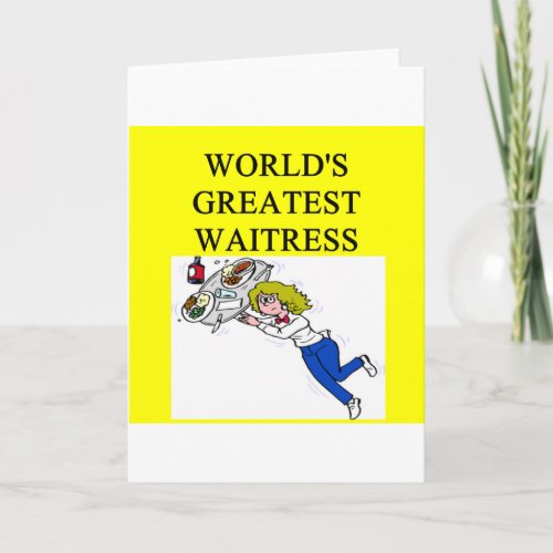 worlds greatest waitress card