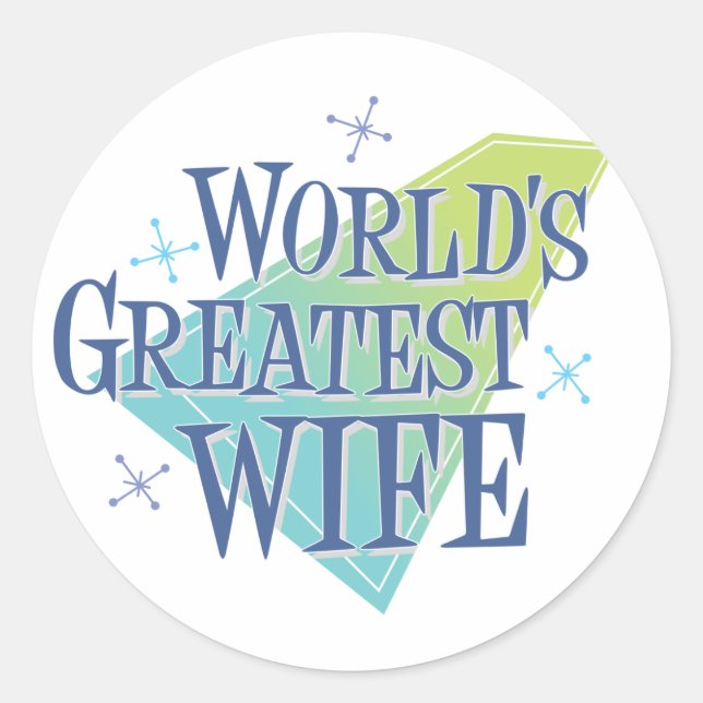 World's Greatest Wife Classic Round Sticker (Front)