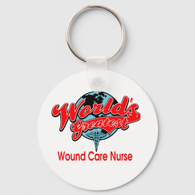 World's Greatest Wound Care Nurse Keychain (Front)