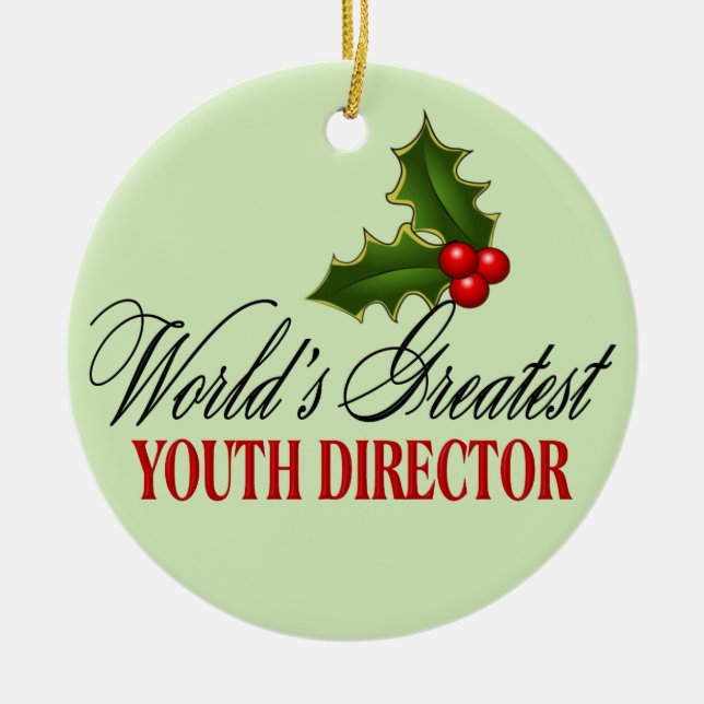 World's Greatest Youth Director Ceramic Ornament (Front)