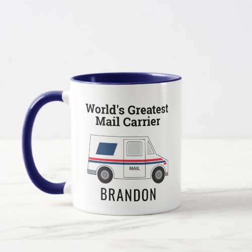 Worlds Greatet Mail Carrier Personal Mail Truck Mug