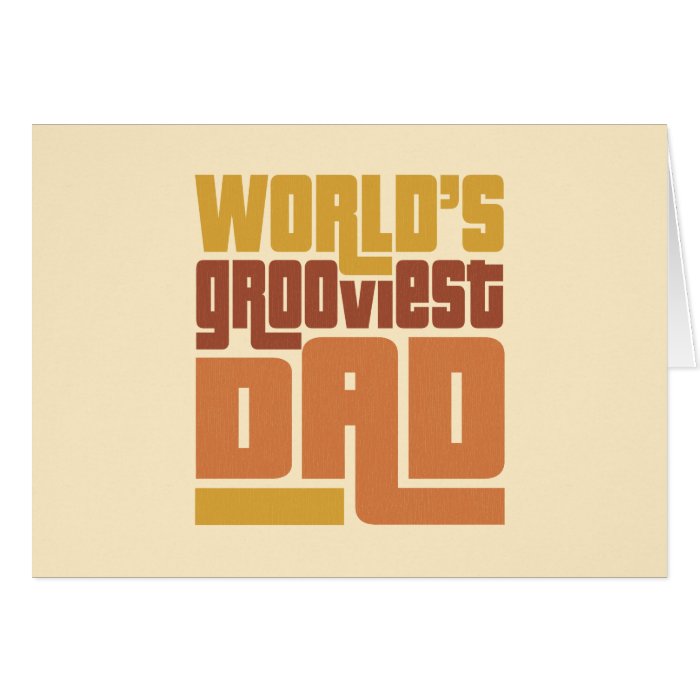 World's Grooviest Dad Retro Funny Cards