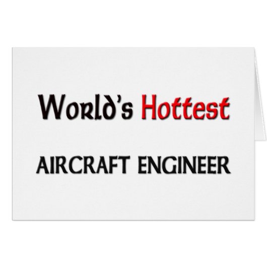 Worlds Hottest Aircraft Engineer Cards (Front Horizontal)
