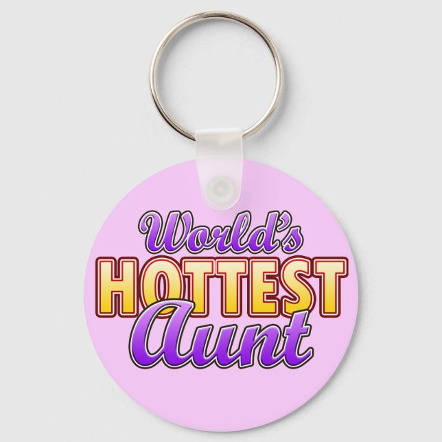 World's Hottest Aunt Keychain (Front)