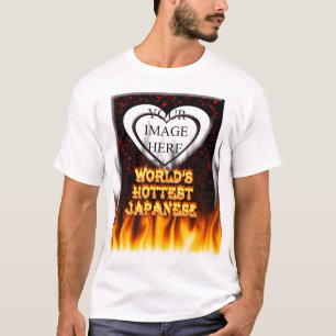 World's hottest Japanese fire and flames red marbl T-Shirt