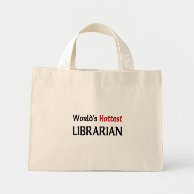 Worlds Hottest Librarian Mini Tote Bag (Front)