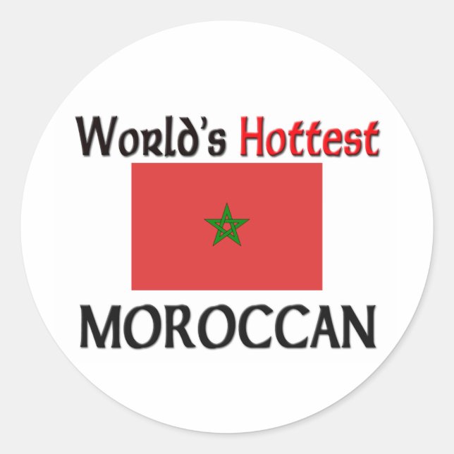 World's Hottest Moroccan Classic Round Sticker (Front)