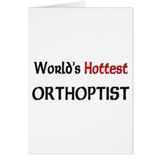 Worlds Hottest Orthoptist Cards (Front)