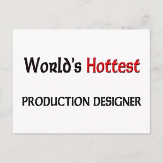 Worlds Hottest Production Designer Postcard (Front)