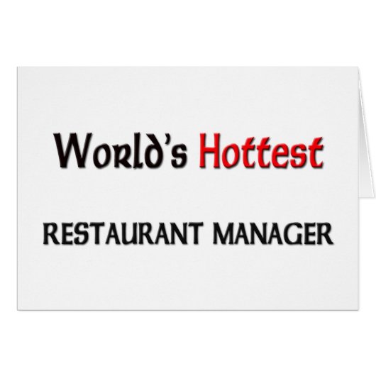 Worlds Hottest Restaurant Manager Cards (Front Horizontal)