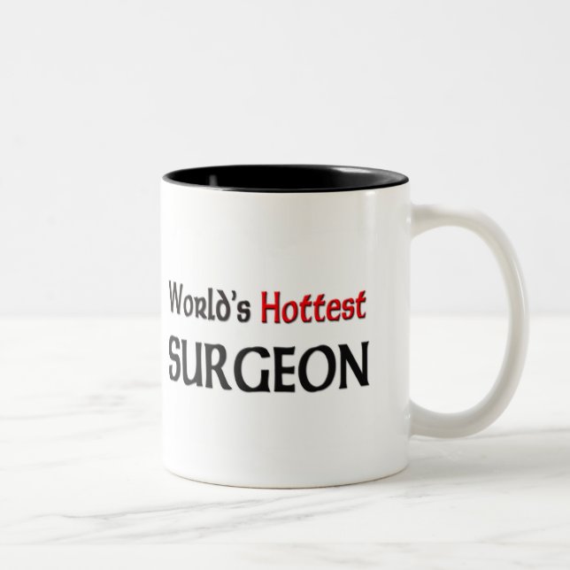Worlds Hottest Surgeon Two-Tone Coffee Mug (Right)