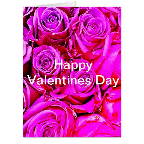 Worlds Largest Colorful Roses Valentines Day Card