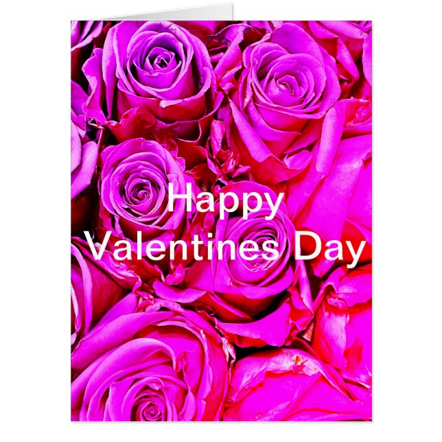 World's Largest Colorful Roses Valentines Day Card (Front)
