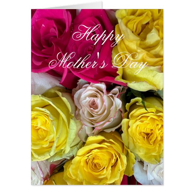 Worlds Largest Floral Mothers Day Jumbo Card (Front)