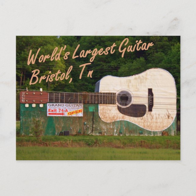 World's Largest Guitar - Bristol, TN Postcard (Front)