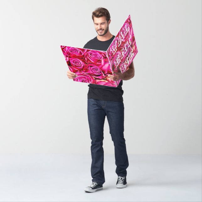 World's Largest Pink Roses Valentines Day Card (In Situ)