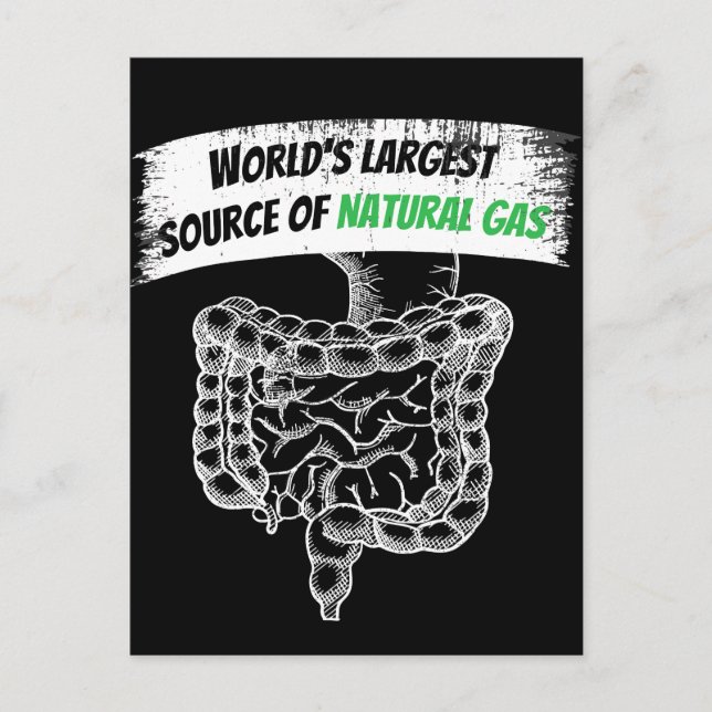 World's Largest Source Of Natural Gas Farting Postcard (Front)