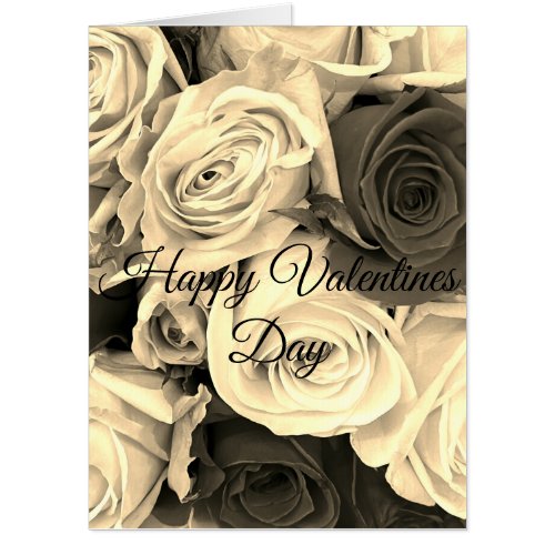 Worlds Largest Vintage Roses Valentines Day Card