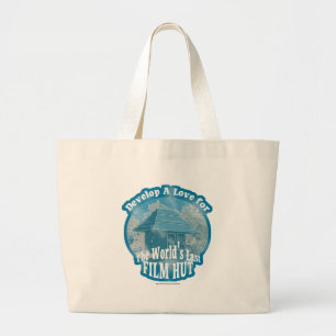 World's Last Film Hut! Large Tote Bag