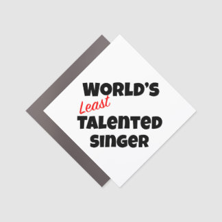 World's Least Talented Singer Car Magnet