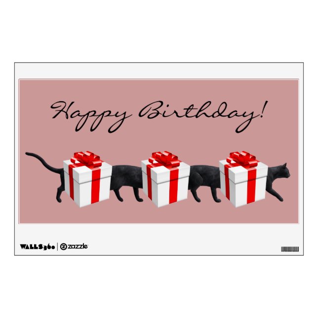 World's Longest Cat Wall Sticker (Front)