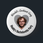 World's Luckiest Guy Bachelorette Party Pin Button<br><div class="desc">Celebrate the soon-to-be-married couple's love and humor with our "World's Luckiest Guy" Bachelorette Party Badge Pin! This amusing and personalized accessory is the perfect addition to any bachelorette party,  adding a touch of fun and playfulness to the festivities.</div>