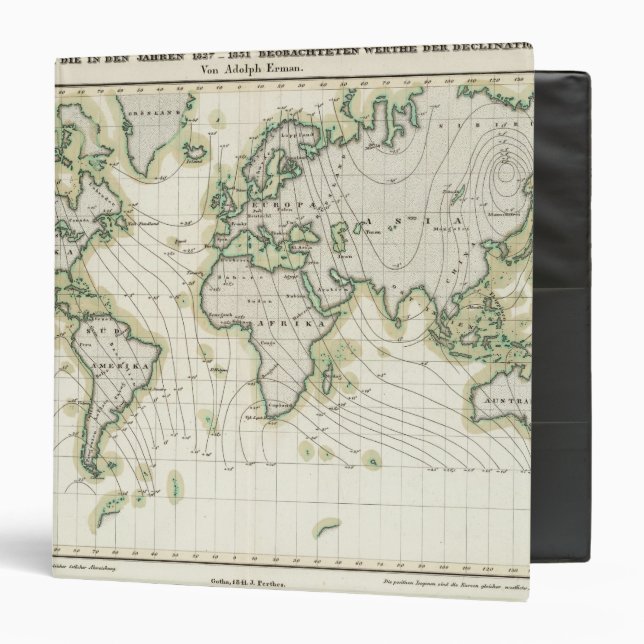 World's magnetic declination 3 ring binder (Front/Inside)