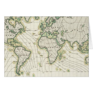 World's magnetic declination cards