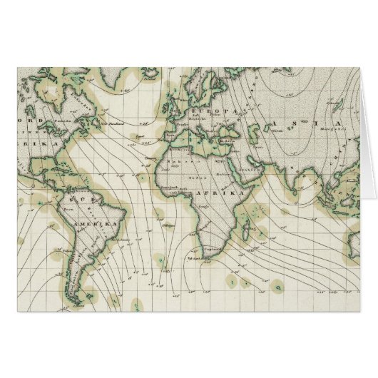 World's magnetic declination cards (Front Horizontal)