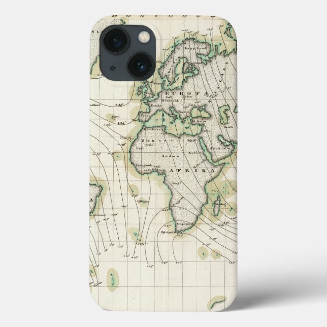 World's magnetic declination Case-Mate iPhone case (Back)