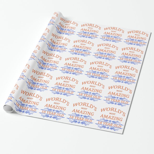 World's Most Amazing 18 Year Old Wrapping Paper (Unrolled)