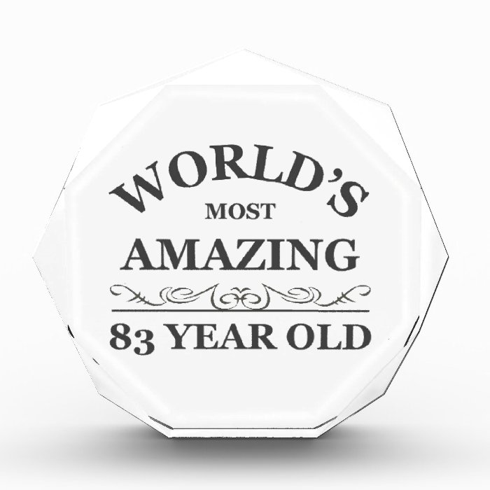 World's most amazing 83 year old acrylic award