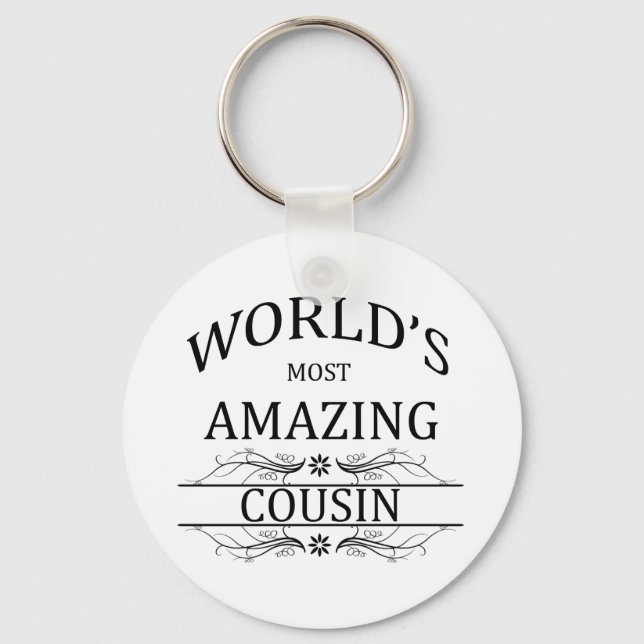 World's Most Amazing Cousin Keychain (Front)