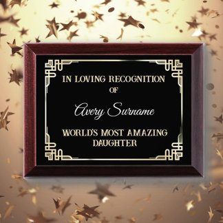 World's Most Amazing Daughter Award Plaque