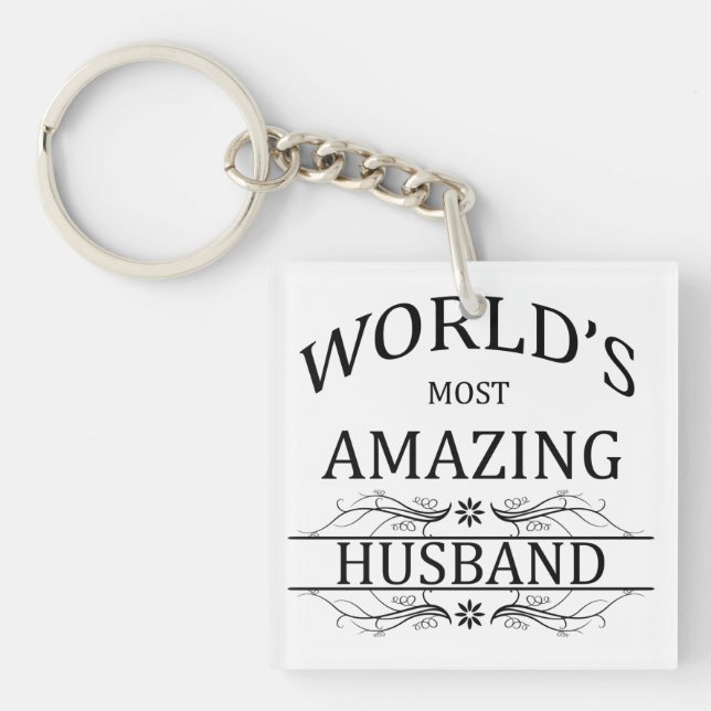World's Most Amazing Husband Keychain (Front)