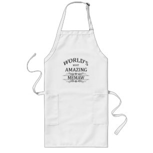 World's Most Amazing Memaw Long Apron