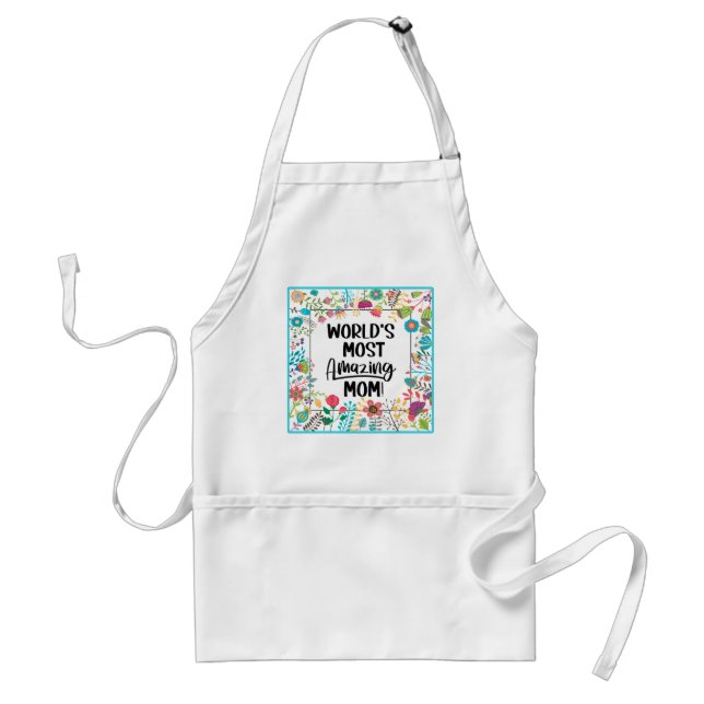 World's Most Amazing Mom  Adult Apron (Front)